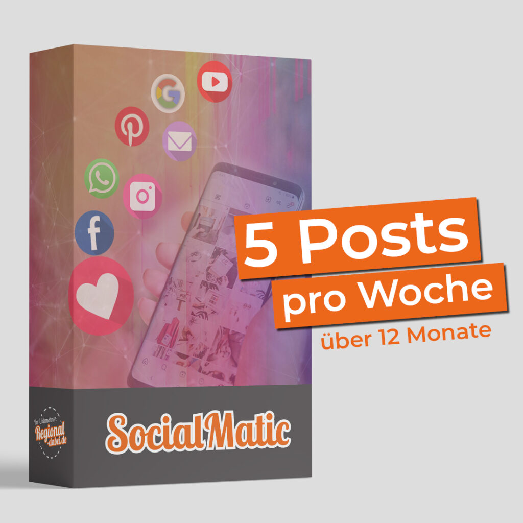 Produktbild von SocialMatic 5 Posts/Woche (über 12 Monate)