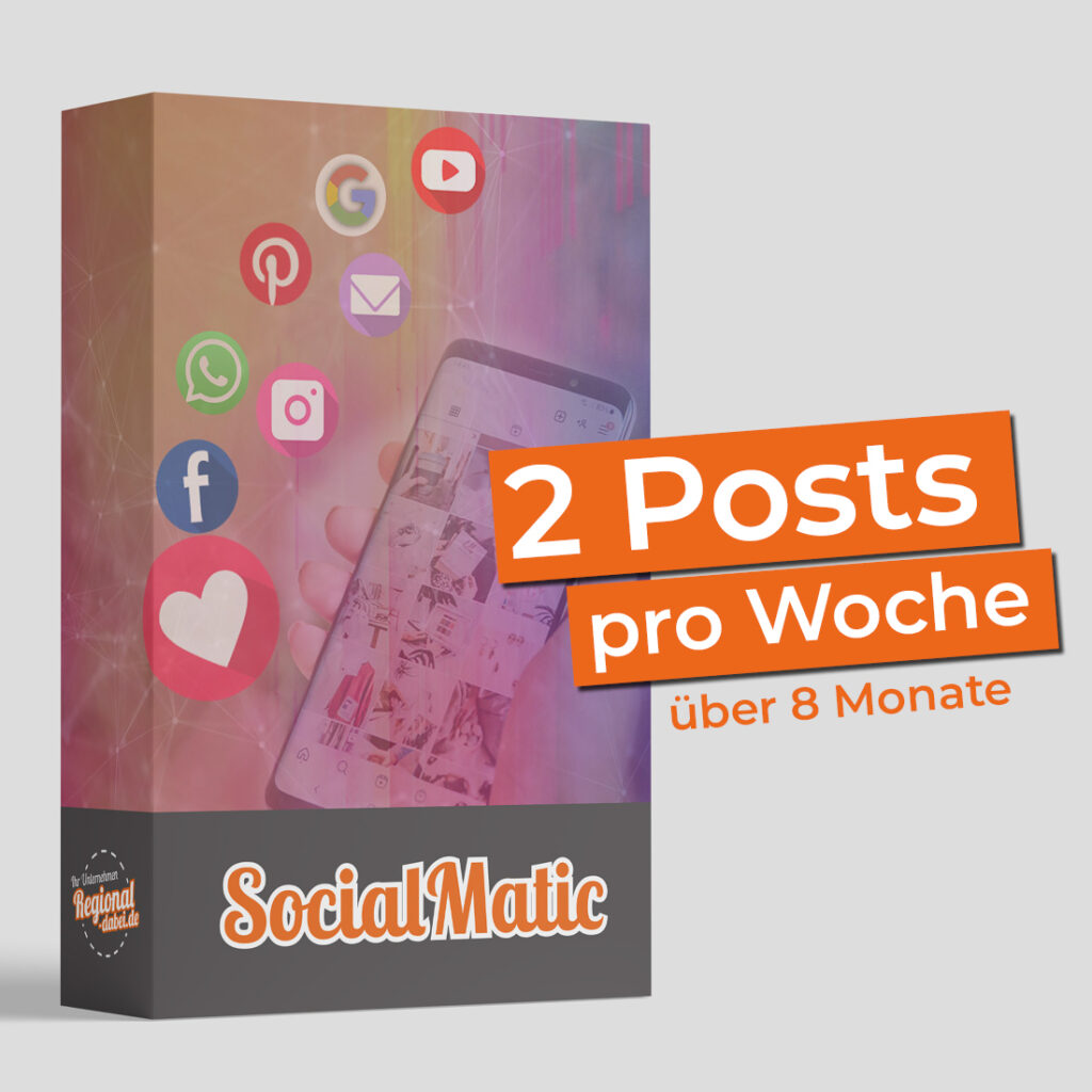 Produktbild von SocialMatic 2 Posts/Woche (über 8 Monate)