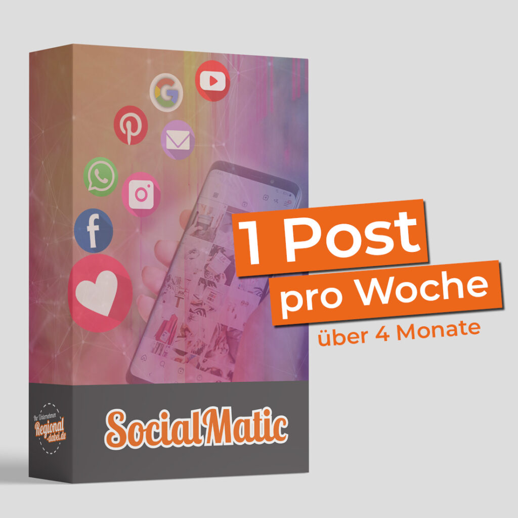 Produktbild von SocialMatic 1 Post/Woche (über 4 Monate)
