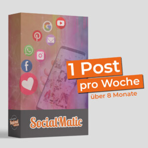Produktbild von SocialMatic 1 Post/Woche (über 8 Monate)